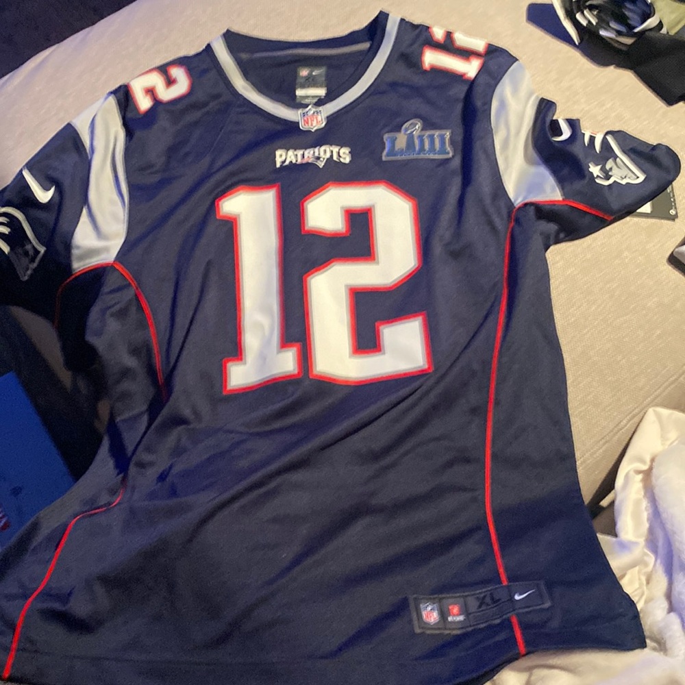 Blue Tom Brady Super Bowl Jersey LIII